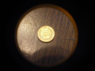 1945 Mexico Gold 2 Peso Coin; 0.  0482 Agw; - photo
