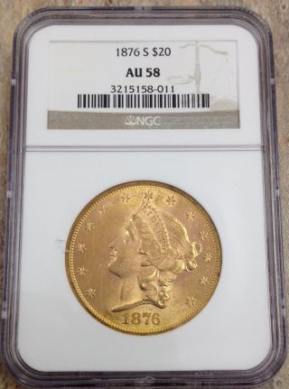 1876 S $20 Liberty Gold Ngc Au58 Premium Quality Coin Price To Sell photo