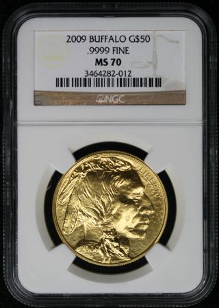 2009 American Buffalo Gold $50 One - Ounce Ms 70 Ngc.  9999 Fine photo