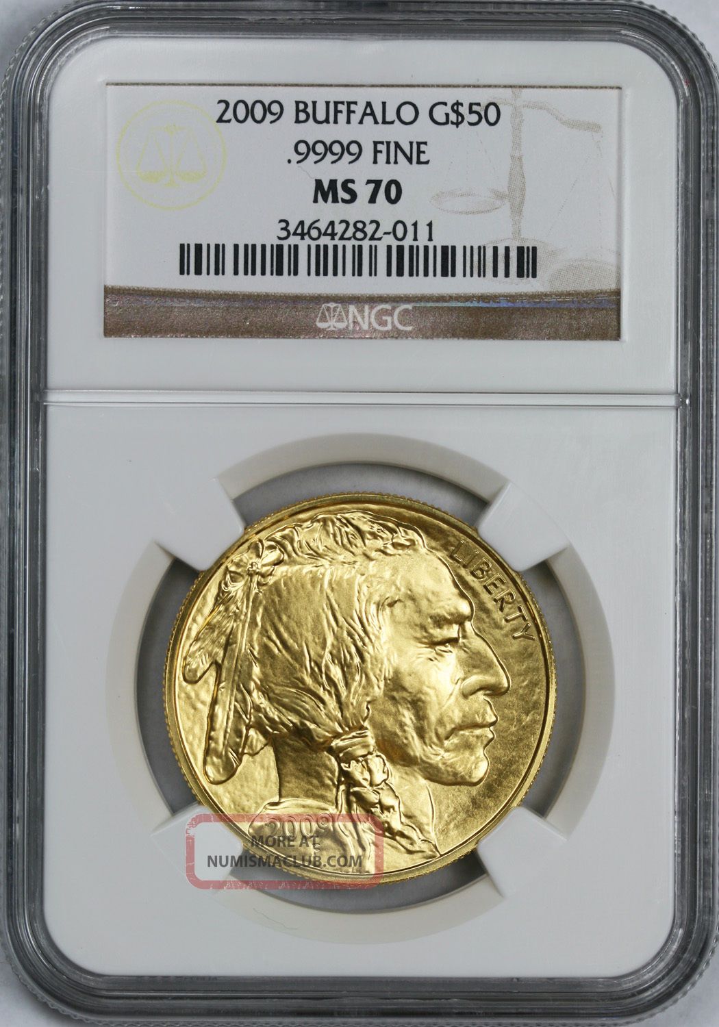 2009 American Buffalo Gold $50 One - Ounce Ms 70 Ngc.  9999 Fine Gold photo