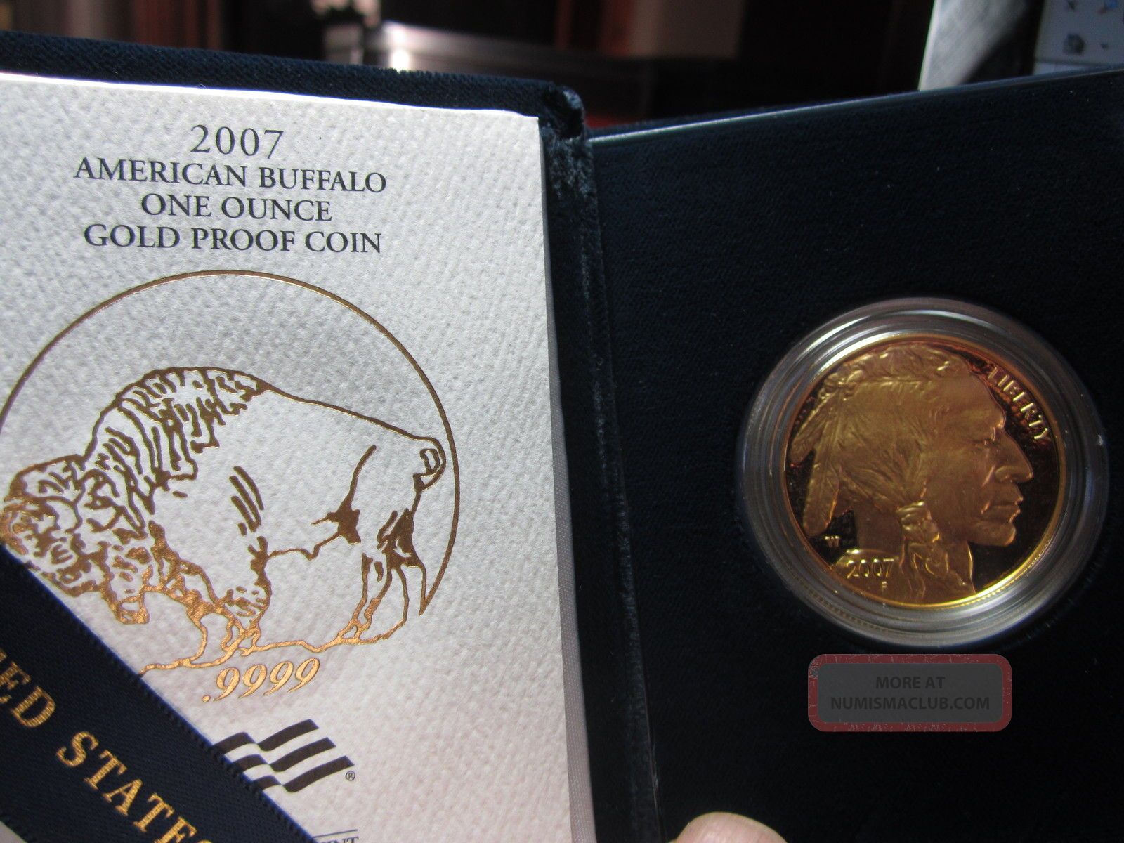 2007 - 1 Oz Gold American Buffalo $50.  00 In Its Box 1 Ounce Gold.  9999 Gold photo