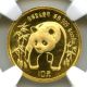 1986 China Ngc Ms68 Gold Panda 10 Yuan 1/10 Oz. Gold photo 1
