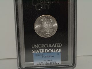 1884 - Cc Carson City Gsa Hoard Uncirculated Silver Dollar Pcgs Ms64 photo