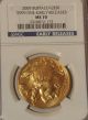 2009 American Gold Buffalo (1 Oz) $50 - Ngc Ms70 - Early Release Gold photo 2