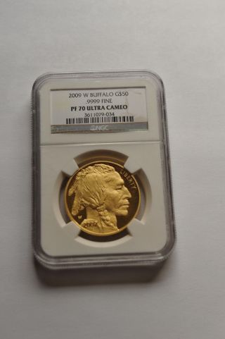 2009 - W American Buffalo Gold $50 One - Ounce Pf 70 Ultra Cameo Ngc.  9999 Fine photo