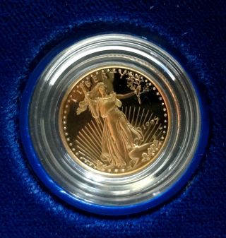 1997 - W $5 1/10 Oz Proof Gold Bullion Coin.  Box & photo