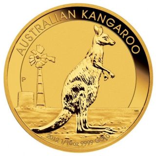 1oz 2012 Australian Kangaroo Gold Coin.  99.  99% Pure - Perth photo