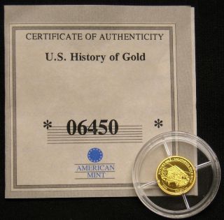 2009 Proof American California Gold Rush Coin Sutters Mill With 06450 photo
