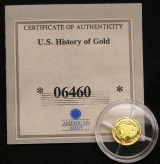 2009 Proof American California Gold Rush Coin Sutters Mill With 06460 photo