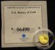 2009 Proof American California Gold Rush Coin Sutters Mill With 06490 Gold photo 1
