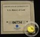 2009 Proof American California Gold Rush Coin Sutters Mill With 06734 Gold photo 1