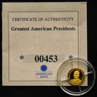 2009 Greatest American Presidents Gold Proof Ronald Reagan American 00453 photo