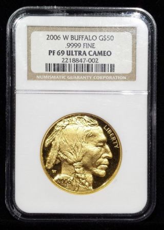 2006 American Buffalo Proof $50 1 Oz Gold Coin Ngc Pf69 Ultra Cameo 2218847 - 002 photo