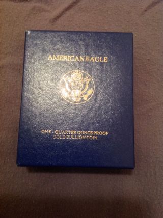 1994 W,  $10.  1/4 Oz Gold American Eagle.  Proof With &. photo