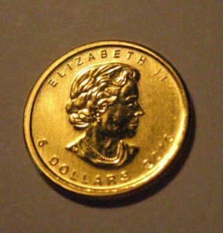 2013 Canada.  999 Fine Gold 1/10 Ounce $5 Dollar Coin photo