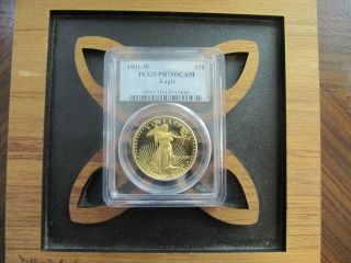 1991 W $50 Proof 1 Oz Us Gold Eagle Pcgs Pr70 Dcam Absolutely Perfect Rare photo