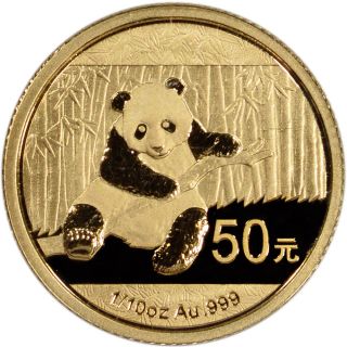 2014 China Gold Panda (1/10 Oz) 50 Yuan - Bu photo