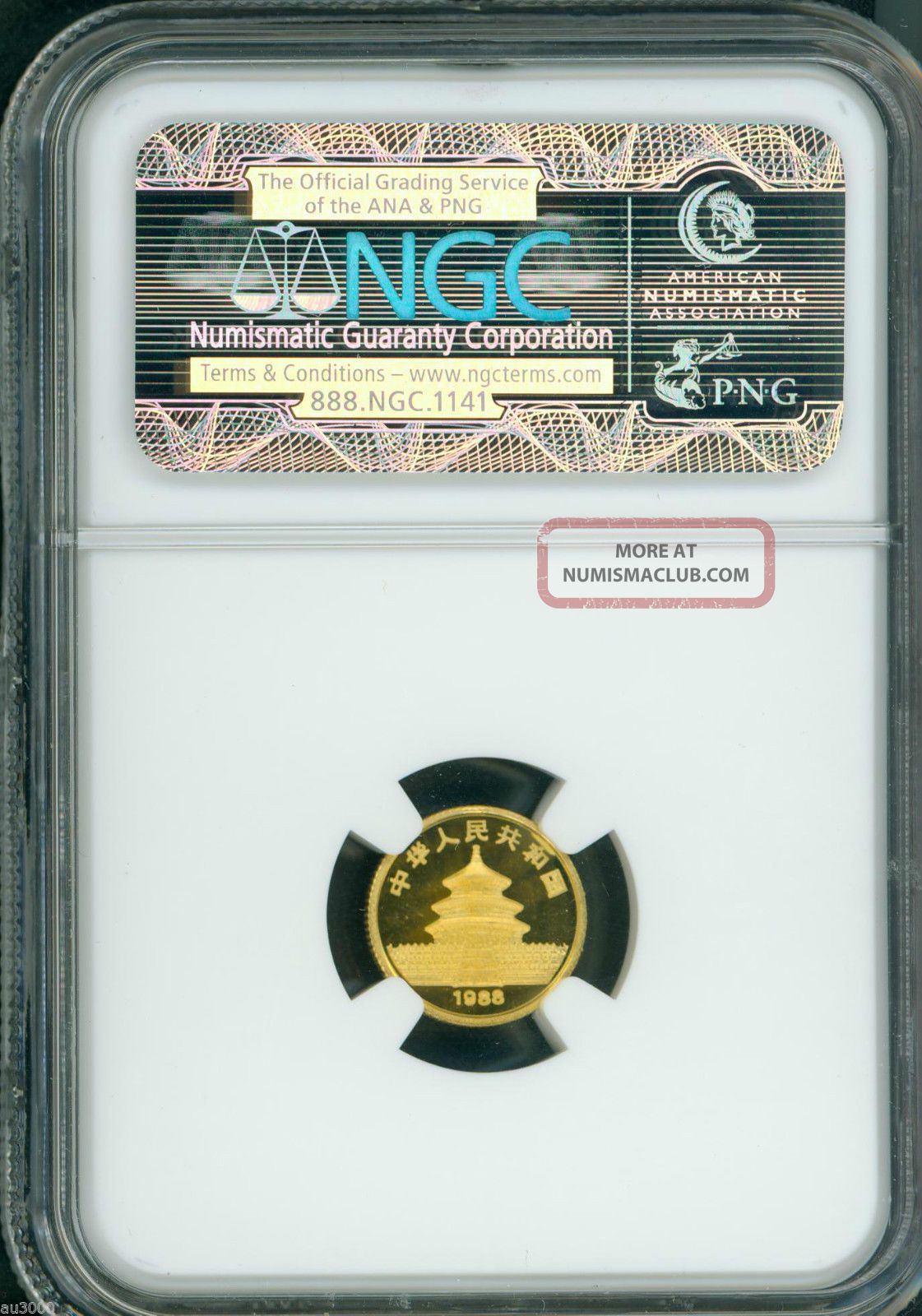 1988 - P 5y 5 Yuan G5y Chinese Proof Gold Panda 1/20 Oz. Ngc Pr68 Pf68