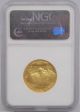 2008 W American Buffalo 1/2 Oz 24kt Pure.  9999 Gold $25 Ngc Ms69 Early Releases Gold photo 2