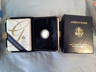 2004 - W,  1/10 Oz $5 Gold Proof American Eagle 