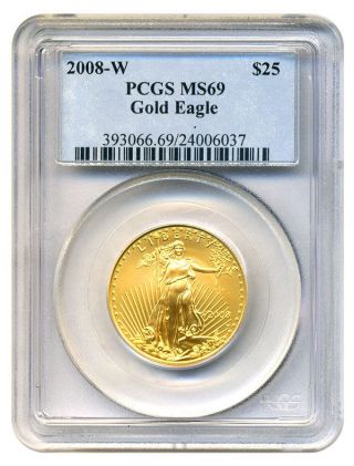 2008 - W Gold Eagle $25 Pcgs Ms69 American Gold Eagle Age photo