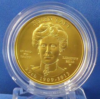 2013 Helen Taft 1st Spouse 1/2 Oz Gold $10 Specimen Uncirculated Coin.  9999 Pure photo