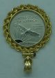 2001 1/10 Oz.  American Eagle Platinum Coin Pendant 14k Gold Twisted Rope Bezel Gold photo 1