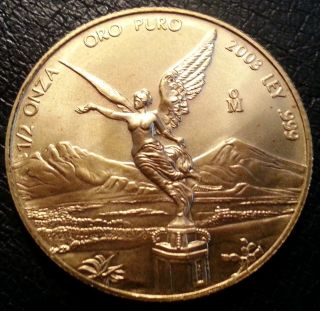 2003 1/2 Oz Gold Mexican Libertad Coin - Brilliant Uncirculated - Ultra Rare photo