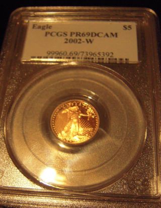 2005 - W $5 Pcgs Pr69 Dcam 1/10th Oz,  Gold American Eagle photo