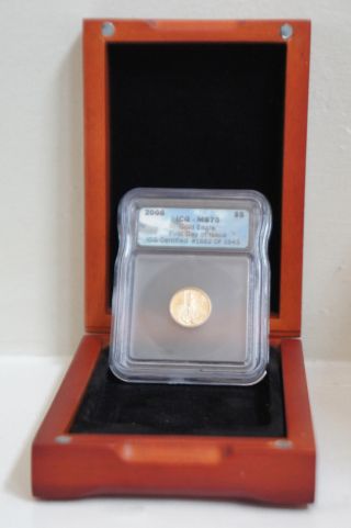 2006 Gold Eagle $5 Tenth - Ounce Ms 70 Icg 1/10 Oz Fine Gold First Day Of Issue photo