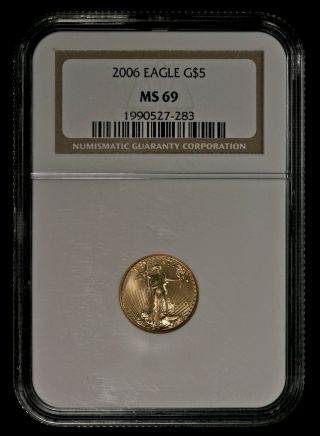 2006 Ngc Ms69 5 Dollar American Gold Eagle Ncn484 photo