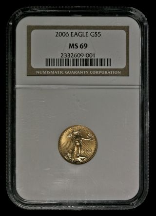 2006 Ngc Ms69 5 Dollar American Gold Eagle Ncn485 photo