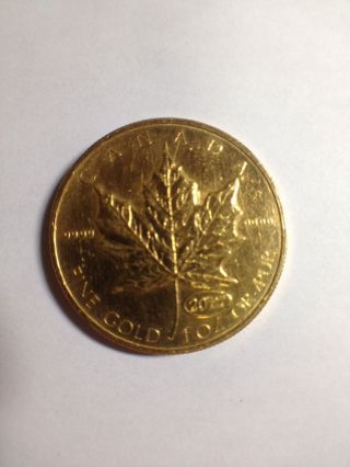 Mapleleaf $50 1991 Ounce Gold Coin photo