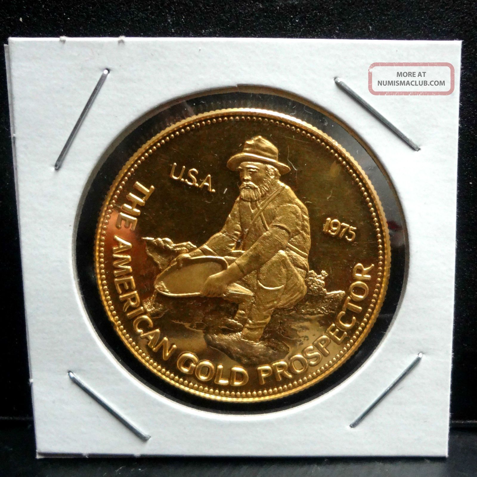 Engelhard 1975 The American Prospector 9. 999 1 Troy Oz Fine Gold Coin