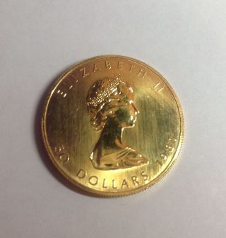 Canadian Gold Leaf 1troy Ounce.  Look At Pics.  1981 - 33 Yrs photo