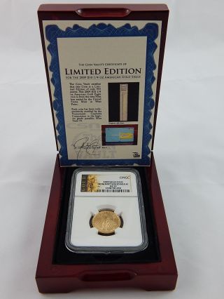 2009 $10 1/4 Oz American Gold Eagle Ms70 Ngc From Box 1 photo