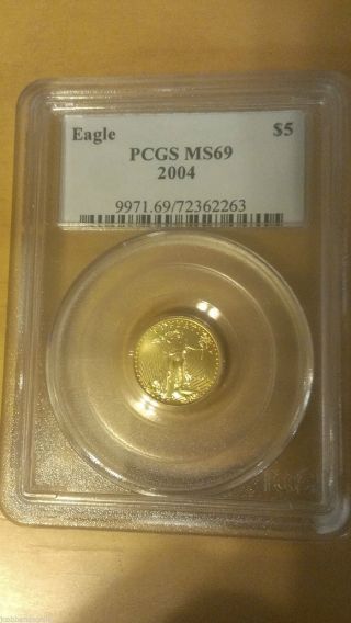 2004 5$ Gold Eagle Pcgs Ms 69 Insured. . .  Great Investment. . photo