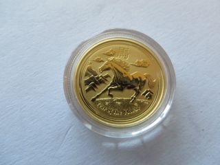 2014 1/4 Oz Gold Australian Year Of The Horse, .  9999 Pure,  Perth photo