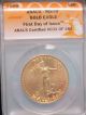 2009 $50 American Gold Eagle Anacs Ms 70 First Day Of Issue In Presentation Box Gold photo 1