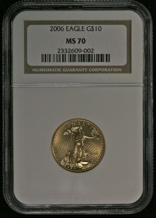 2006 Ngc Ms70 10 Dollar American Gold Eagle Ncn500 photo
