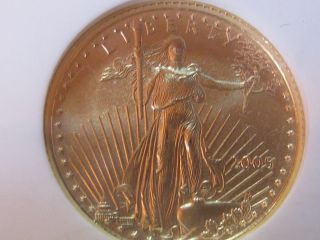 2005 American Gold Eagle (1/10 Oz) $5 - Ngc Ms69 photo