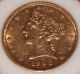 1906 - S $5 Liberty Head $5 Gold Coin A Great Collectible Gold photo 1
