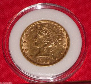 1898 $5 Liberty Head $5 Gold Coin A Great Collectible photo