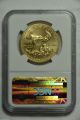 2011 - W $50 Burnished Gold Eagle 25th Anniv.  Ngc Ms70 + Ogp Gold photo 2