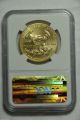 2011 - W $50 Burnished Gold Eagle 25th Anniv.  Ngc Ms70 + Ogp Gold photo 3