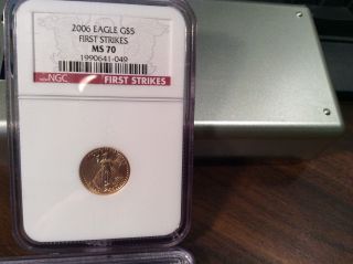 2006 $5 Gold American Eagle Ngc Ms 70 photo