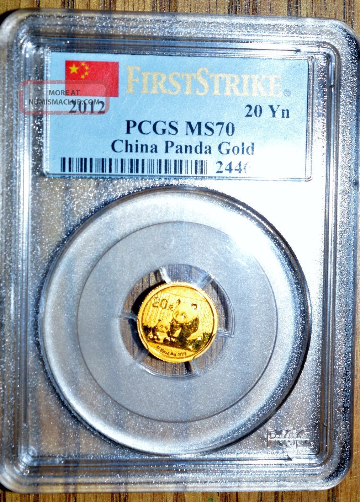 2012 Pcgs Ms70 20 Ynchina Gold Panda - One Of First 15,  000 - 1/20 Oz Gold Pandas China photo