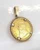 14k Yellow Gold Coin Pendant & 1/10 Oz.  Fine Gold 1984 South African Krugerrand Africa photo 3