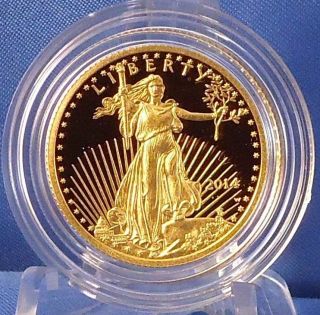 2014 W American Eagle $10 One - Quarter Ounce Gold Proof Coin photo