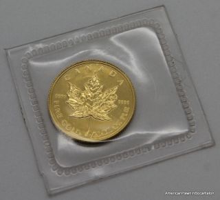 1998 1/20oz Canada Maple Leaf.  9999 Gold Coin 1 Dollar $1,  Uncirculated photo